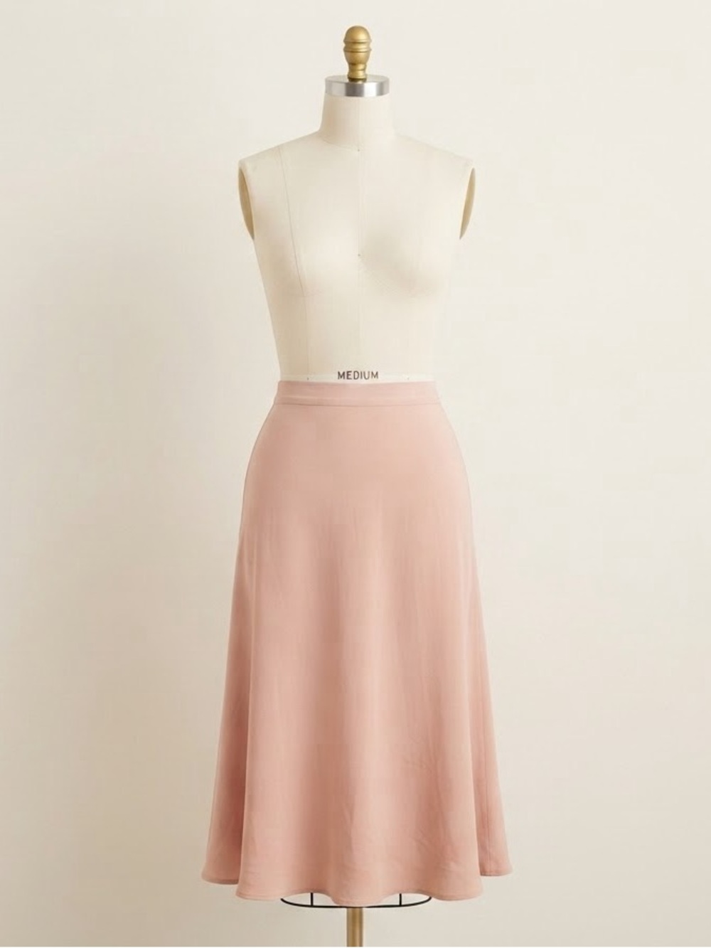 Coldwater Creek Blush Pink Midi A-Line Skirt